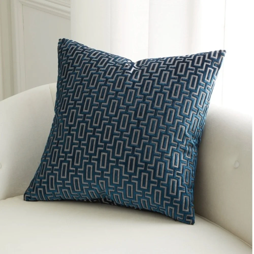 D.V. Kap Bergman Blue/Teal and Silver Accent Pillows